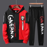 Piece Streetwear Hip Hop Fashion SuitMen's Casual Long Sleeve Hooded Two Piece Streetwear Hip Hop Fashion S
